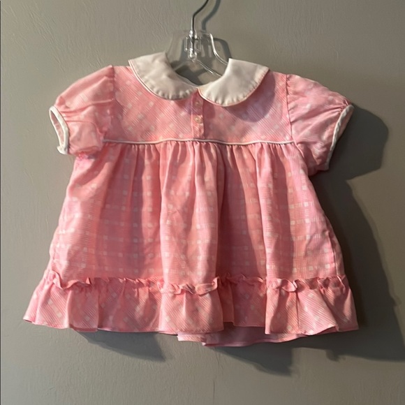 Adorable Pink Baby Dress with White Collar - Picture 1 of 3